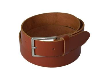 Extra lange Cognackleurige 100% Leren kwaliteits riem 3cm br, Verzenden