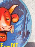Benjamin Rabier - Enseigne en émail - Bord en émail La Vache