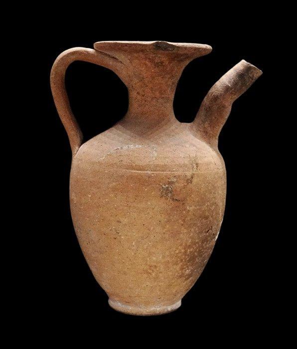 Oud-Chinees Vaas met schenktuit uit de Tang-dynastie 618 /, Antiek en Kunst, Antiek | Overige Antiek