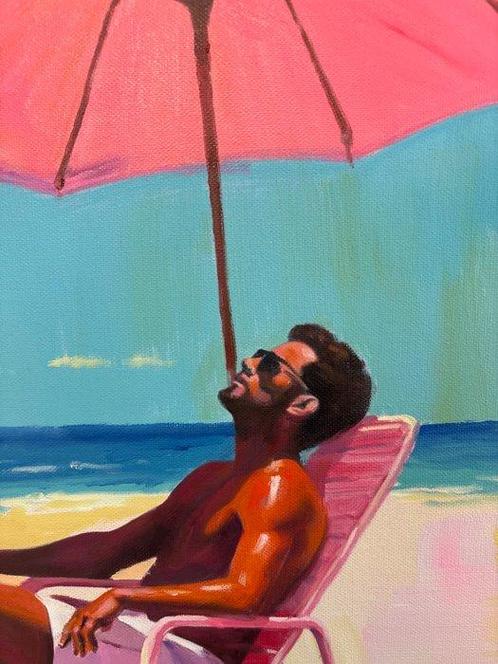 Billy - Relax in Miami, Antiek en Kunst, Kunst | Schilderijen | Modern