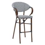 Barkruk | MILANO | Aluminium Rotan/Aluminium | Blue | Bruin, Verzenden, Nieuw in verpakking