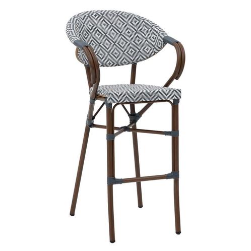 Barkruk | MILANO | Aluminium Rotan/Aluminium | Blue | Bruin, Zakelijke goederen, Horeca | Keukenapparatuur, Nieuw in verpakking