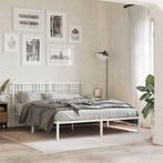 vidaXL Bedframe met hoofdbord metaal wit 160x200 cm, Huis en Inrichting, Verzenden, Nieuw