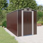 vidaXL Abri de jardin Marron foncÃ© 192x440x223 cm Acier, Verzenden, Neuf