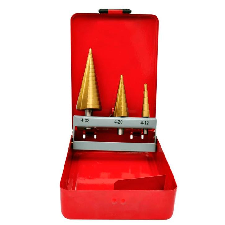 vidaXL HSS getrapte boorset 3-delig, Bricolage & Construction, Outillage | Foreuses, Envoi