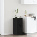 vidaXL Apothekerskast Zwart Eiken 40x41x77,5 cm Bewerkt Hout, Verzenden, Nieuw