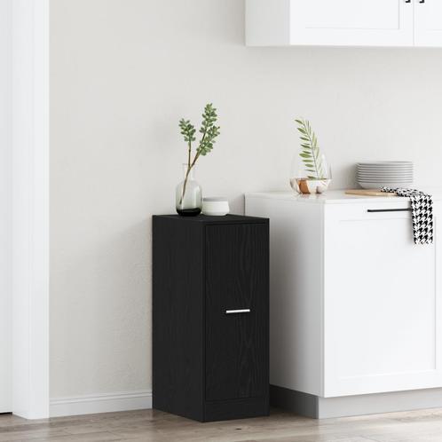vidaXL Apothekerskast Zwart Eiken 40x41x77,5 cm Bewerkt Hout, Huis en Inrichting, Kasten | Overige, Nieuw, Verzenden