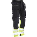 Jobman 2297 pantalon dartisan coton hi-vis c154 noir/jaune, Bricolage & Construction