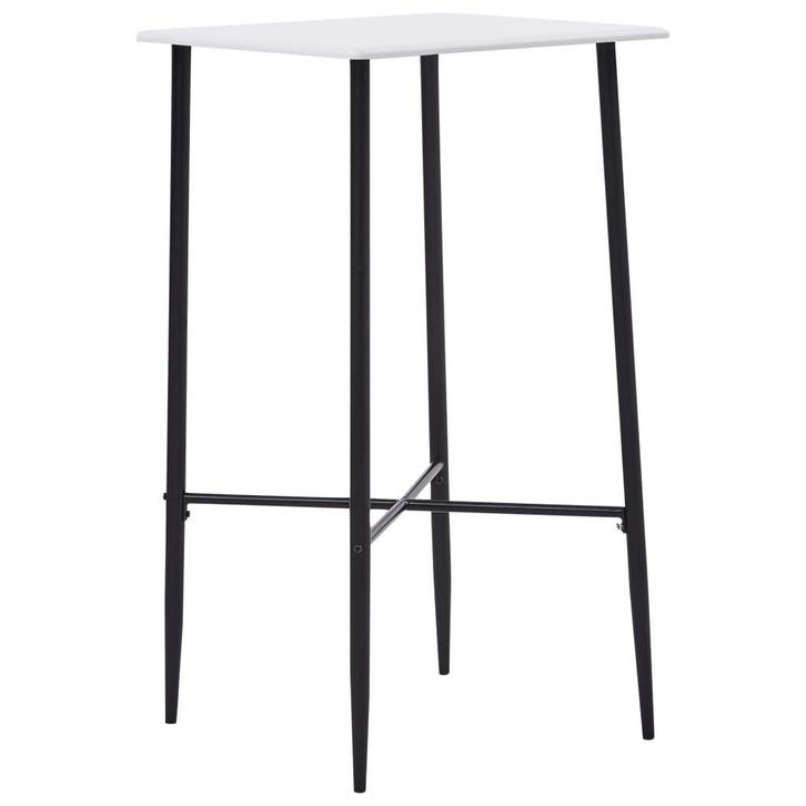 vidaXL Bartafel 60x60x111 cm MDF wit, Huis en Inrichting, Tafels | Eettafels, Nieuw, Verzenden