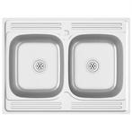 Keuken Gootsteen 80x60 | OP = OP | 60% Voordeel, Verzenden, Nieuw, Overige kleuren, Staal of Inox