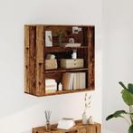 vidaXL Wandkast 80x33x80 cm bewerkt hout oud houtkleurig, Verzenden, Nieuw
