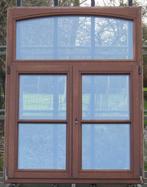 meranti houten raam chasis , venster 118 x 155 3dubbel glas, Doe-het-zelf en Bouw, Raamkozijn, 150 tot 225 cm, Ophalen of Verzenden