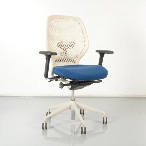 Orangebox ARA-EBA bureaustoel, blauw / wit, 4D armleggers, Huis en Inrichting, Bureaustoelen, Gebruikt, Ophalen of Verzenden