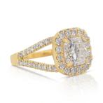 Ring - 18 karaat Geel goud - 3.51ct. tw. Diamant, Nieuw