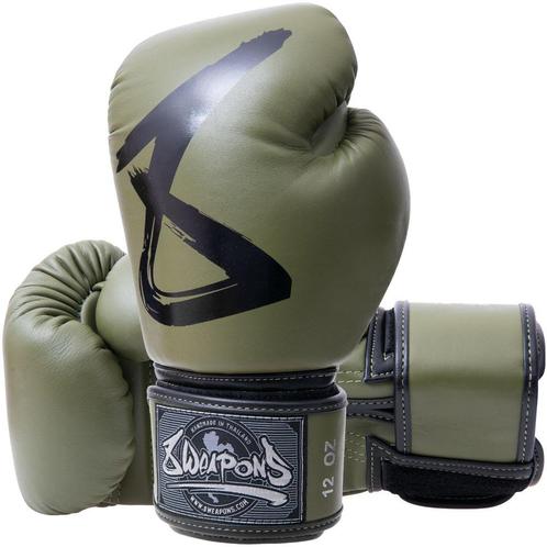 8 Weapons Big 8 Premium Bokshandschoenen Leder Olijfgroen, Sport en Fitness, Boksen, Bokshandschoenen, Nieuw, Verzenden