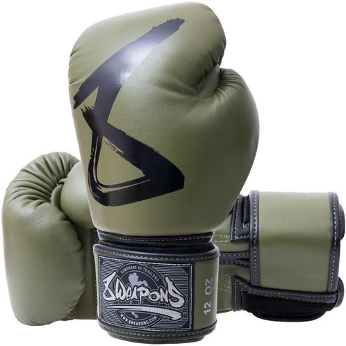 8 Weapons Big 8 Premium Bokshandschoenen Leder Olijfgroen, Sports & Fitness, Boxe, Envoi