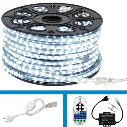 LED Strip Wit - 45 meter in een ROL - 220V - 5050 SMD - 60L, Maison & Meubles, Lampes | Autre, Enlèvement ou Envoi
