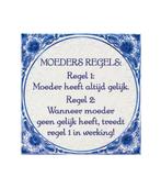 Delfts Blauw Tegel Moeders Regel 14,5cm, Nieuw, Verzenden