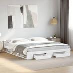 vidaXL Bedframe met lades bewerkt hout wit 180x200 cm, Huis en Inrichting, Slaapkamer | Bedden, Verzenden, Nieuw