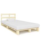 vidaXL Cadre de lit de palette Bois de pin massif 120 x, Maison & Meubles, Chambre à coucher | Lits, Neuf, Verzenden