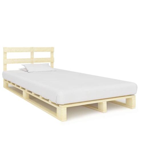vidaXL Cadre de lit de palette Bois de pin massif 120 x, Maison & Meubles, Chambre à coucher | Lits, Neuf, Envoi