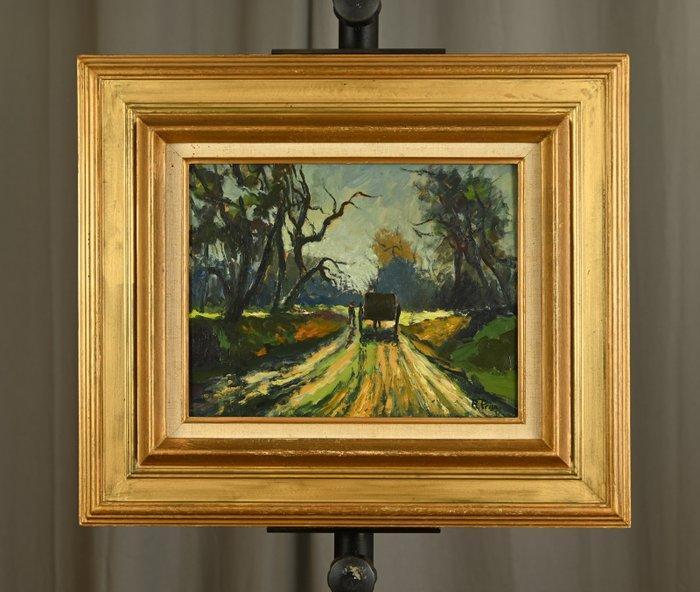 René Prin (1905-1985) - La cariole, Antiek en Kunst, Kunst | Schilderijen | Klassiek