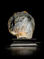 Intricate gegraveerde parelmoer schelp - verfijnd Japans, Antiek en Kunst