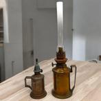 Lampe Pigeon / J. Chuit Lyon - Olielamp - Glas, Messing,, Antiek en Kunst