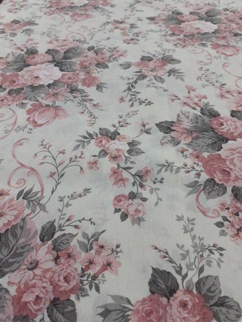 Meubelstof  - 5 m - 1.4 m - ROZE SANDERSON KATOEN, Antiek en Kunst, Antiek | Tapijten, Tafelkleden en Textiel
