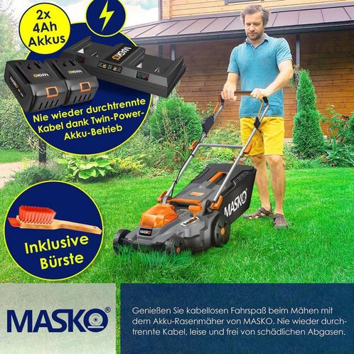 MASKO® Accu grasmaaier ECO-X10 incl. 1 of 2 Li-Ion accus 4, Doe-het-zelf en Bouw, Gereedschap | Overige machines, Verzenden