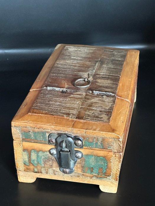 Sieradendoos - Gerecycled teakhout 1930-40 - hout - Oude, Antiek en Kunst, Curiosa en Brocante