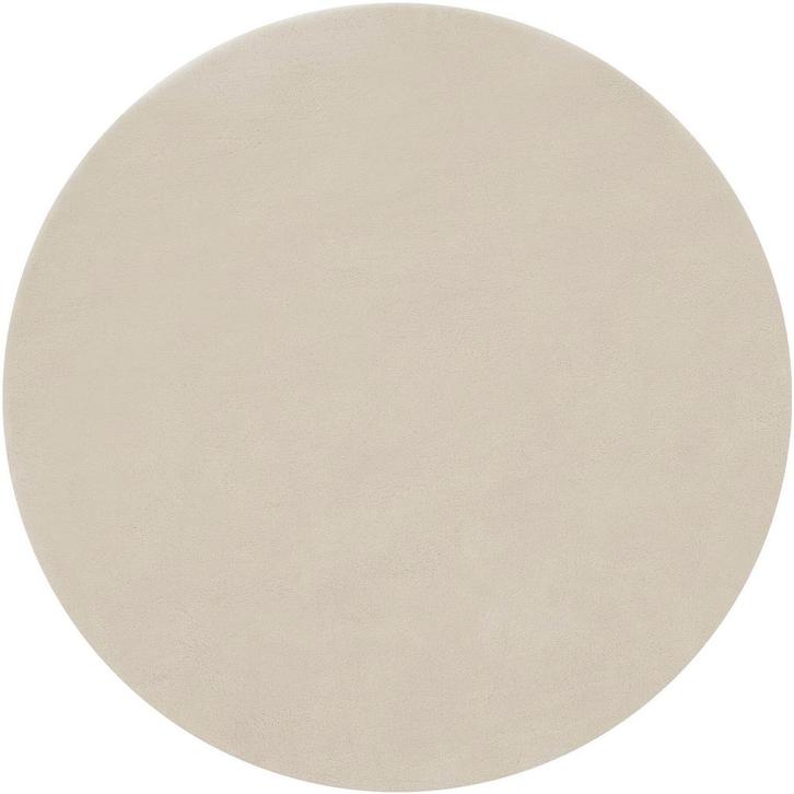 tectake Kortpolig vloerkleed Soft Zone - beige, Ø 120 cm, Huis en Inrichting, Stoffering | Tapijten en Vloerkleden, Verzenden