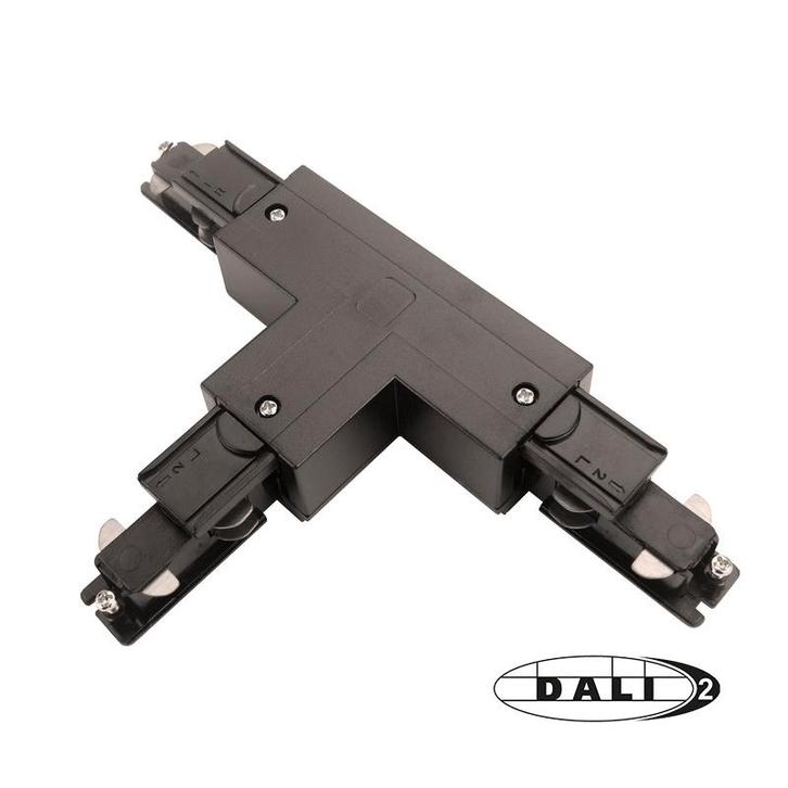 Luxar 3-Fase Rail DALI T-Vorm Connector Left Outside Zwart, Huis en Inrichting, Lampen | Plafondlampen, Nieuw, Verzenden