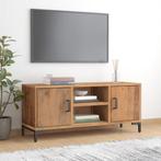 vidaXL Tv-meubel 110x35x48 cm massief grenenhout bruin, Verzenden
