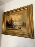 Albert Rieger (1834-1905) - Paesaggio fluviale vicino a