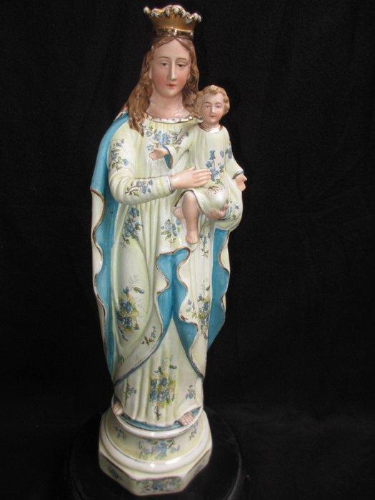 Beeld - Madonna met Kind - 40 cm - Biscuit porselein - Early, Antiek en Kunst, Antiek | Boeken en Manuscripten