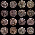 Romeinse Rijk. Lot comprising eight (8) Bronze coins Asses,