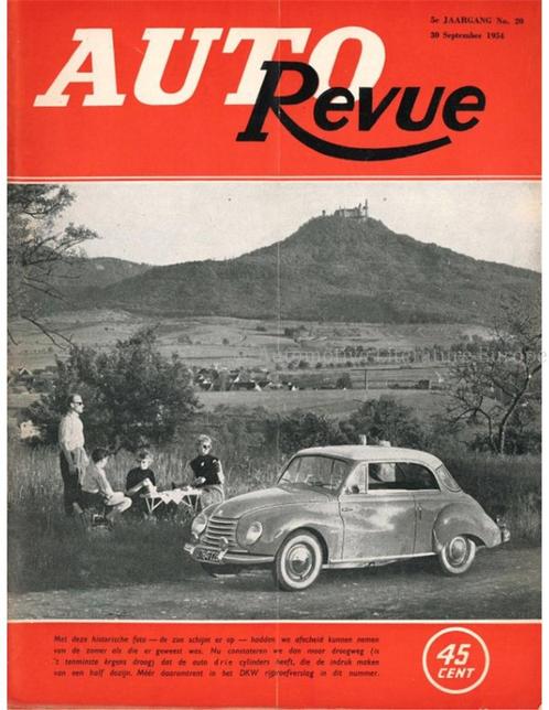 1954 AUTO REVUE MAGAZINE 20 NEDERLANDS, Livres, Autos | Brochures & Magazines