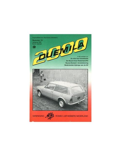 1989 ALFA ROMEO CLUB DUEMILA MAGAZINE 13 NEDERLANDS, Boeken, Auto's | Folders en Tijdschriften, Ophalen of Verzenden