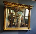 Miroir- Miroir mural de style Empire - Bois, Plaqué or