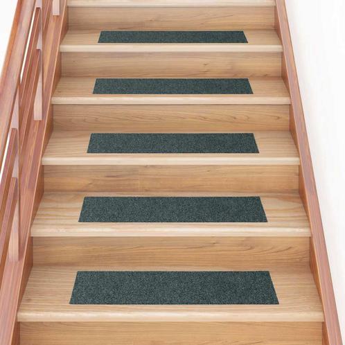 vidaXL Trapmatten zelfklevend 30 st 76x20 cm rechthoekig, Doe-het-zelf en Bouw, Ladders en Trappen, Nieuw, Verzenden