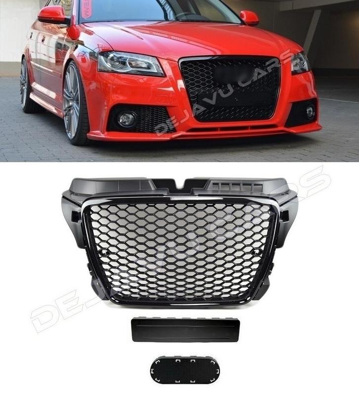 RS3 Look Front Grill voor Audi A3 8P / S line / S3 / RS3, Autos : Divers, Tuning & Styling, Enlèvement ou Envoi