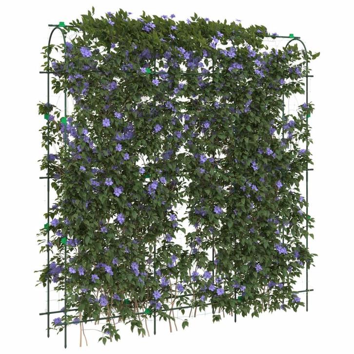 vidaXL Plantenklimrekken 2 st U-frame staal, Tuin en Terras, Bloembakken en Plantenbakken, Nieuw, Verzenden