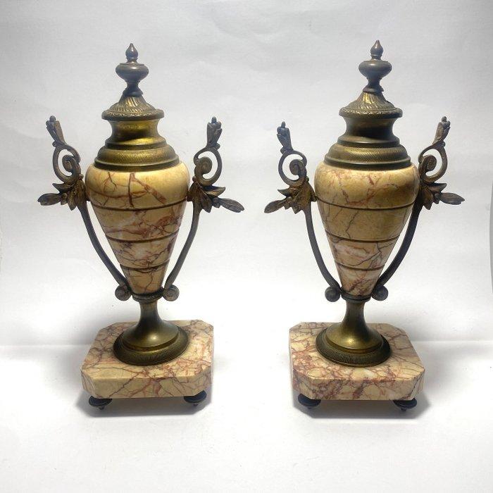 Cassolette - Verguld brons, Marmo Rosa, Antiek en Kunst, Antiek | Overige Antiek