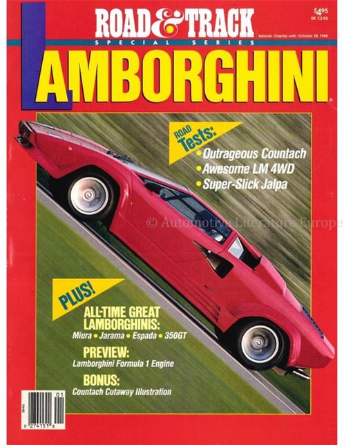 ROAD & TRACK SPECIAL SERIES: LAMBORGHINI, Boeken, Auto's | Boeken