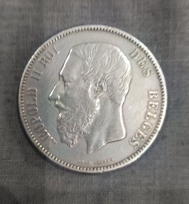 België. Leopold II. 5 Francs 1873 (Zonder minimumprijs), Postzegels en Munten, Munten | Nederland