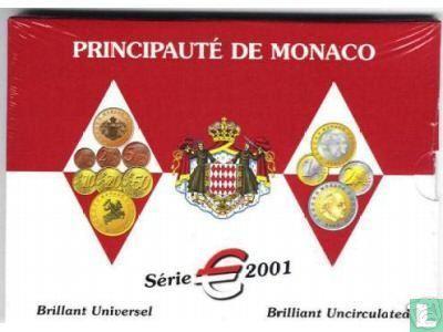 Monaco jaarset 2001, Postzegels en Munten, Munten | Europa | Euromunten, Setje, Overige waardes, Monaco, Verzenden