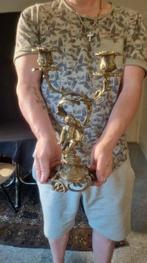 Kandelaber (2) - Verguld brons - Bronzen kandelaars