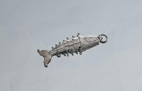 Japanese Articulated Fish - Miniatuur figuur - .925 zilver, Antiek en Kunst, Antiek | Zilver en Goud