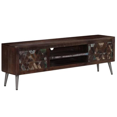 vidaXL Tv-meubel 140x30x45 cm massief gerecycled hout, Maison & Meubles, Armoires | Mobilier de télévision, Envoi